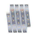 Flexibler LED-Streifen in Silber mit gelben LEDs für energiesparende Beleuchtung und Lichtdesign.