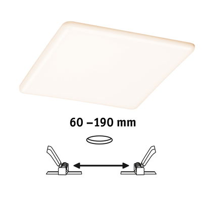 Vierkante witte LED-plafondlamp met verstelbare afstand van 60 tot 190 mm voor woonverlichting