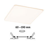 Plafonnier LED carré blanc avec espacement réglable de 60 à 190 mm pour éclairage intérieur