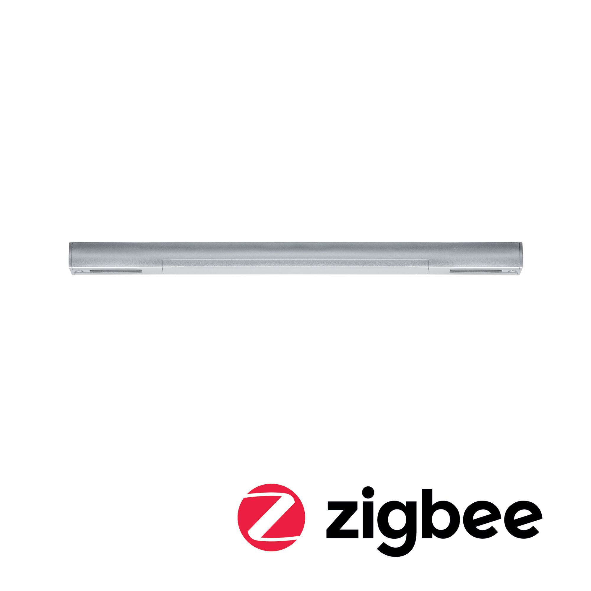 URail Einspeisung Zigbee 3.0 Mitteleinspeisung 304x21mm max. 100W Chrom matt Schlanke silberne LED-Leuchte aus Aluminium mit Zigbee-Funktion für smarte Beleuchtung
