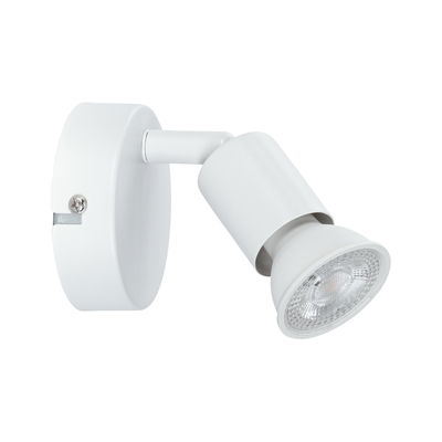 Spot LED blanc en métal avec tête réglable pour un éclairage intérieur ciblé et design moderne