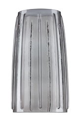 Transparante grijze glazen lampenkap met verticale groeven voor moderne LED-verlichting