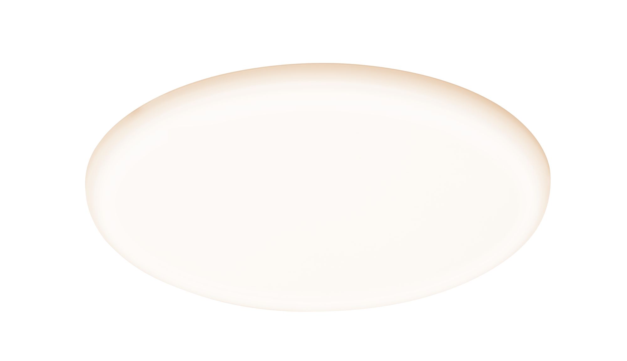 Ronde LED-plafondlamp met witte kunststof behuizing en warm wit licht voor moderne verlichting