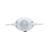 Détecteur de mouvement LED blanc en plastique avec lentille hexagonale et câble pour contrôle lumière
