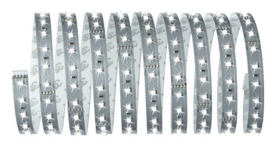 Flexible white LED strip with 24V power for modern lighting and decoration solutions.