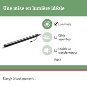 Luminaire LED noir avec câble pour solutions d'éclairage intérieur flexibles et design moderne
