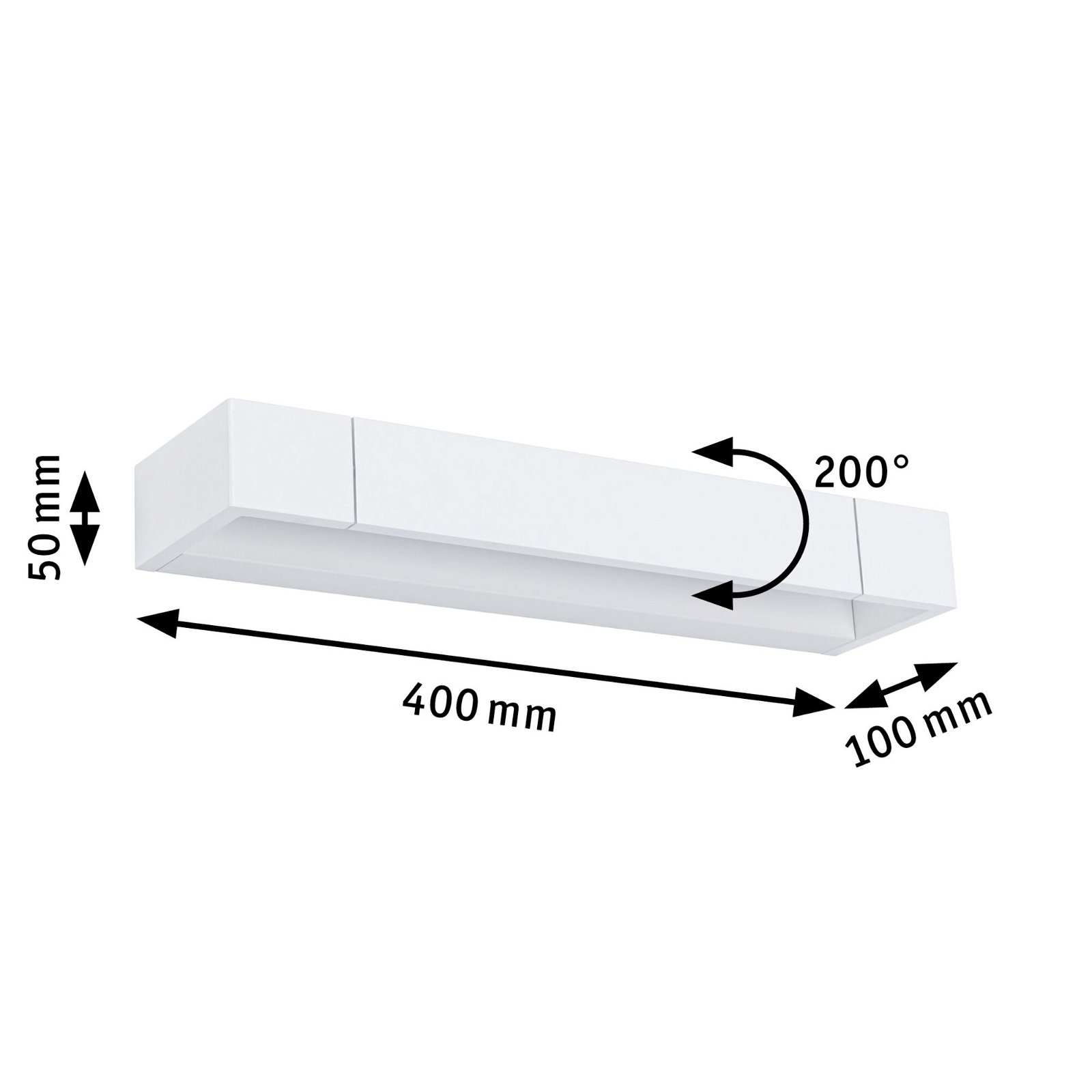 Applique LED 3-Step-Dim Lucille IP44 2700K 1000lm 230V 11,5W gradable Blanc