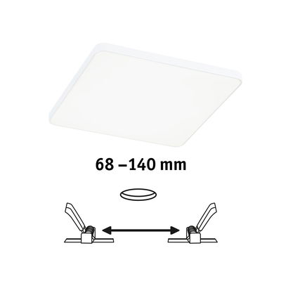 Wit vierkant LED-plafondpaneel met verstelbare afstand 68-140 mm voor moderne verlichting