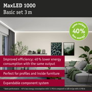 MaxLED 1000 3m LED strip with 40% lower energy consumption for efficient home lighting