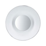 Spot encastré rond blanc avec bordure métallique argentée pour éclairage LED moderne