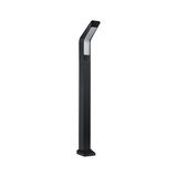 Black aluminum LED outdoor lamp with modern design for garden and pathway lighting