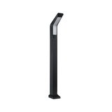 Black aluminum LED outdoor lamp with modern design for garden and pathway lighting
