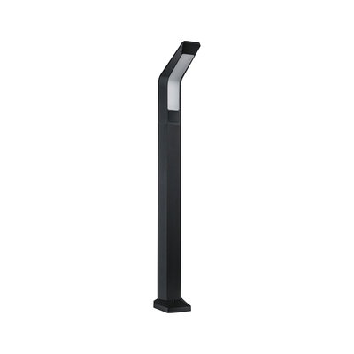 Black aluminum LED outdoor lamp with modern design for garden and pathway lighting