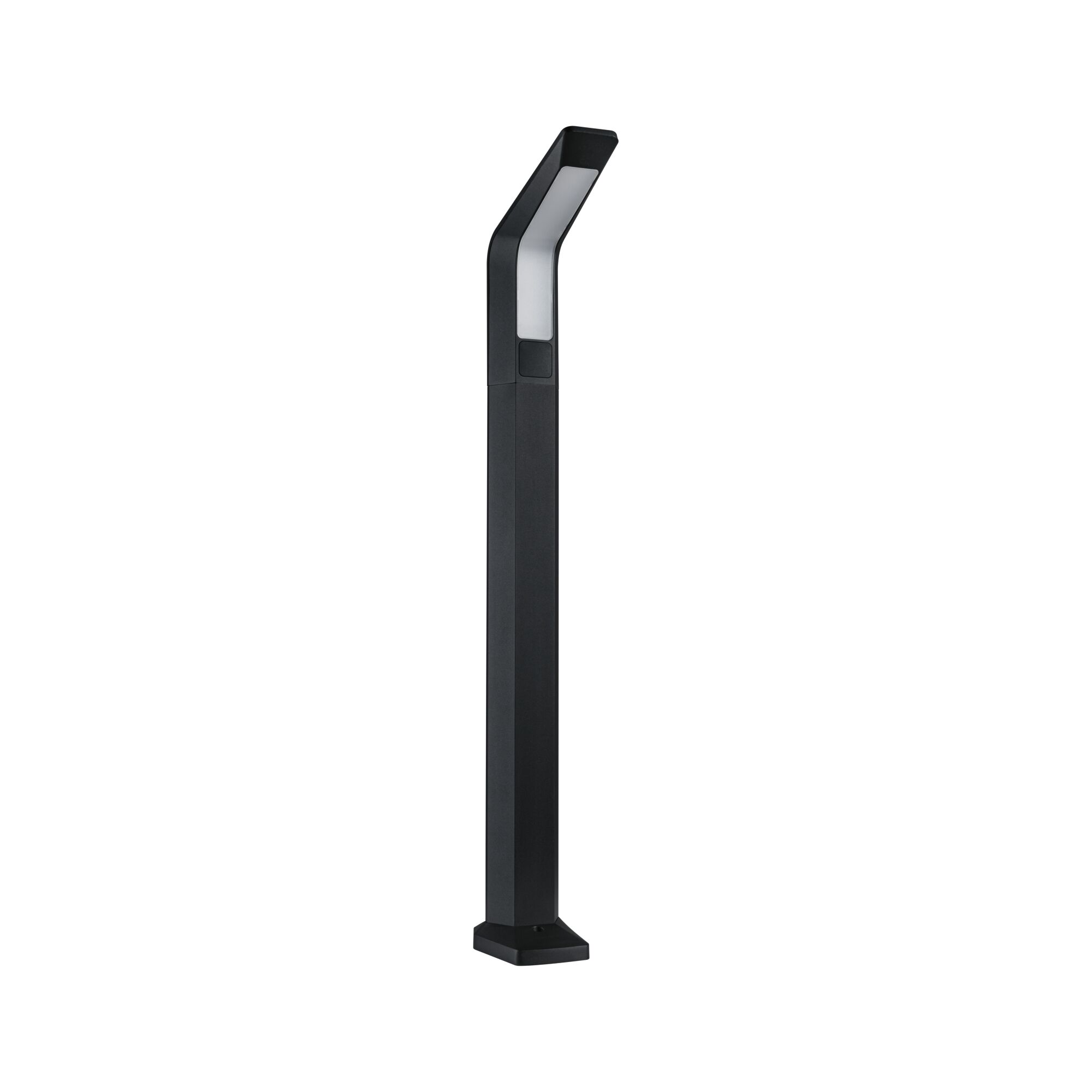Sort aluminium LED-udendørslampe med moderne design til have- og stibelysning