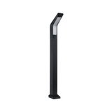 Sort aluminium LED-udendørslampe med moderne design til have- og stibelysning
