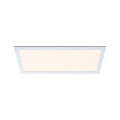 Rechteckige weiße LED-Deckenleuchte mit warmweißem Licht für moderne Innenräume