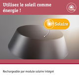 Chargeur solaire rond noir avec module solaire intégré pour énergie durable