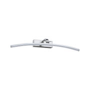 Gebogene LED-Wandleuchte aus gebürstetem Aluminium in Silber für moderne Innenbeleuchtung