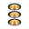 LED-inbouwlamp 3-Step-Dim Cole Coin Set van 3 IP44 rond 88mm Coin 3x6W 3x470lm 230V dimbaar 2700K Zwart/Goud mat