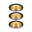 LED-indbygningsarmatur 3-Step-Dim Cole Coin Sæt med 3 styk IP44 rund 88mm Coin 3x6W 3x470lm 230V dæmpbar 2700K Sort/Mat guld Tre runde indbygningslamper med sort kant og gylden reflektor til moderne LED-belysning