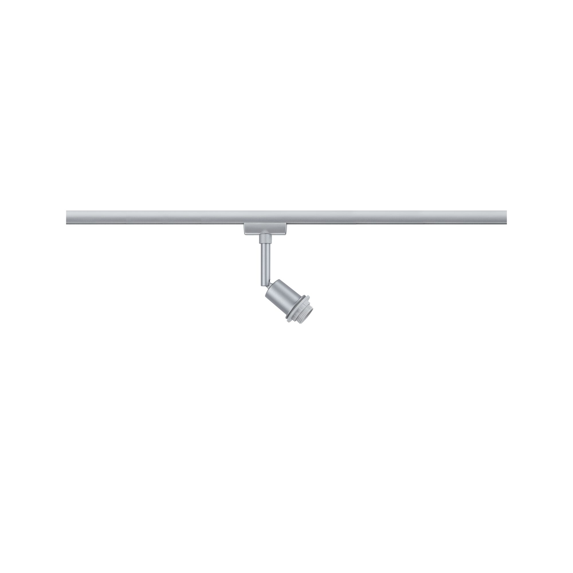 Modern silver metal LED spotlight with adjustable head for flexible lighting solutions