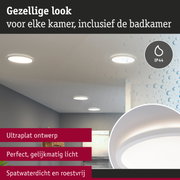 Ultraplatte witte LED-plafondlamp met IP44-bescherming voor badkamer en gelijkmatige verlichting
