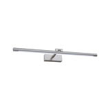 Slim LED wall light in brushed aluminum silver for modern interior lighting
