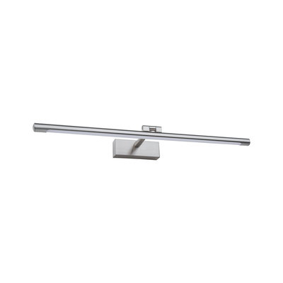 Schlanke LED-Wandleuchte aus gebürstetem Aluminium in Silber für moderne Innenräume
