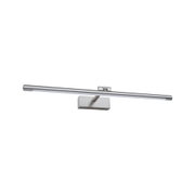 Schlanke LED-Wandleuchte aus gebürstetem Aluminium in Silber für moderne Innenräume