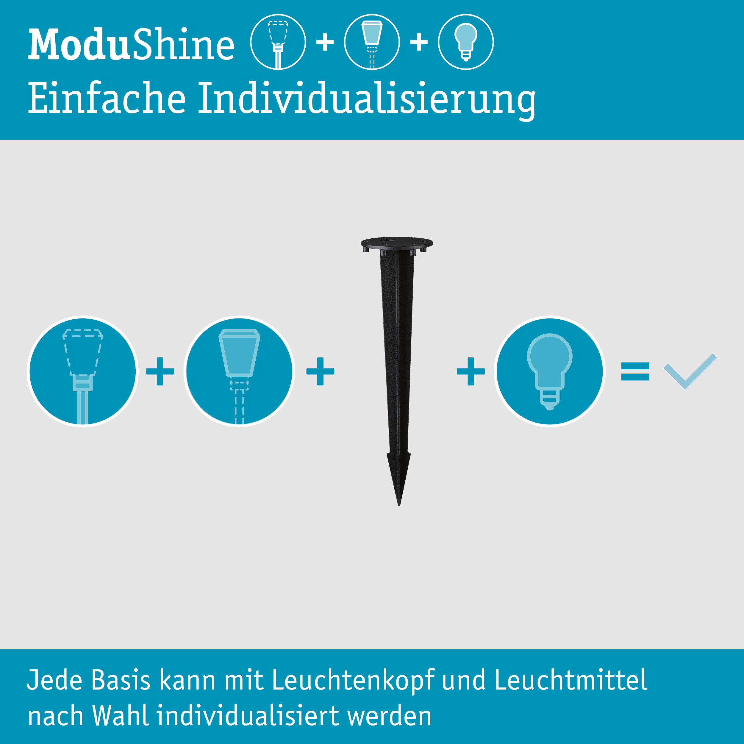 ModuShine Poller Erdspieß IP44 290mm Anthrazit