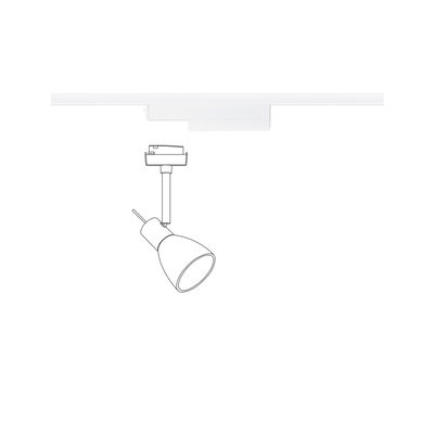 Witte metalen LED-spot voor railsystemen, dimbaar, moderne accentverlichting