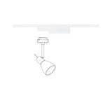 White metal LED spotlight for track systems, dimmable, modern accent lighting fixture