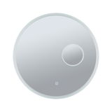 Ronde LED-spiegelverlichting met touchschakelaar en vergrotende spiegel in wit voor badkamerverlichting