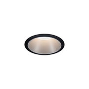 Spot encastré LED rond noir avec lumière blanc chaud pour éclairage intérieur moderne