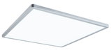 Flaches quadratisches LED-Panel mit silbernem Aluminiumrahmen für moderne Raumbeleuchtung