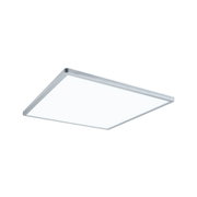 Quadratische LED-Deckenleuchte mit silbernem Aluminiumrahmen und weißem Diffusor für moderne Beleuchtung