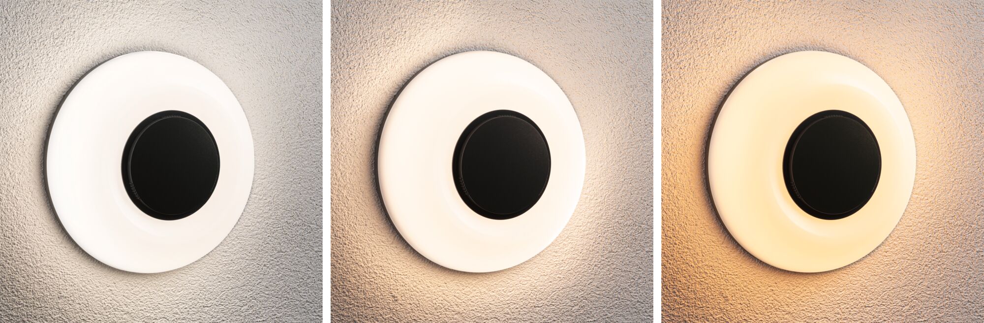 Applique d'extérieur LED Aureva IP65 rond 220mm 2200 - 4000K 20,5W 1730lm 230V Anthracite/Blanc Polycarbonate