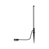 Schwarze LED-Gartenleuchte mit Erdspieß und Kabel für Außenbeleuchtung und Gartendekoration