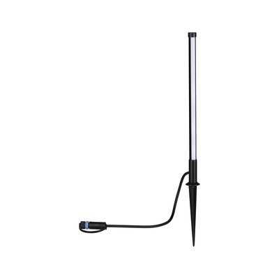 Schwarze LED-Gartenleuchte mit Erdspieß und Kabel für Außenbeleuchtung und Gartendekoration