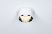 White metal recessed spotlight with warm LED light for modern indoor lighting solutions