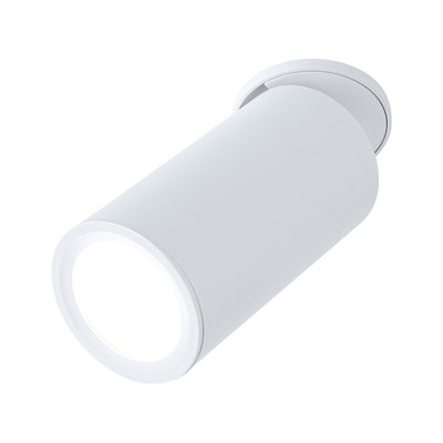 Modern white metal LED ceiling spotlight for focused room lighting