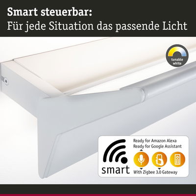 Smart steuerbare weiße LED-Deckenleuchte mit Aluminiumrahmen und Zigbee 3.0 Gateway für Alexa und Google