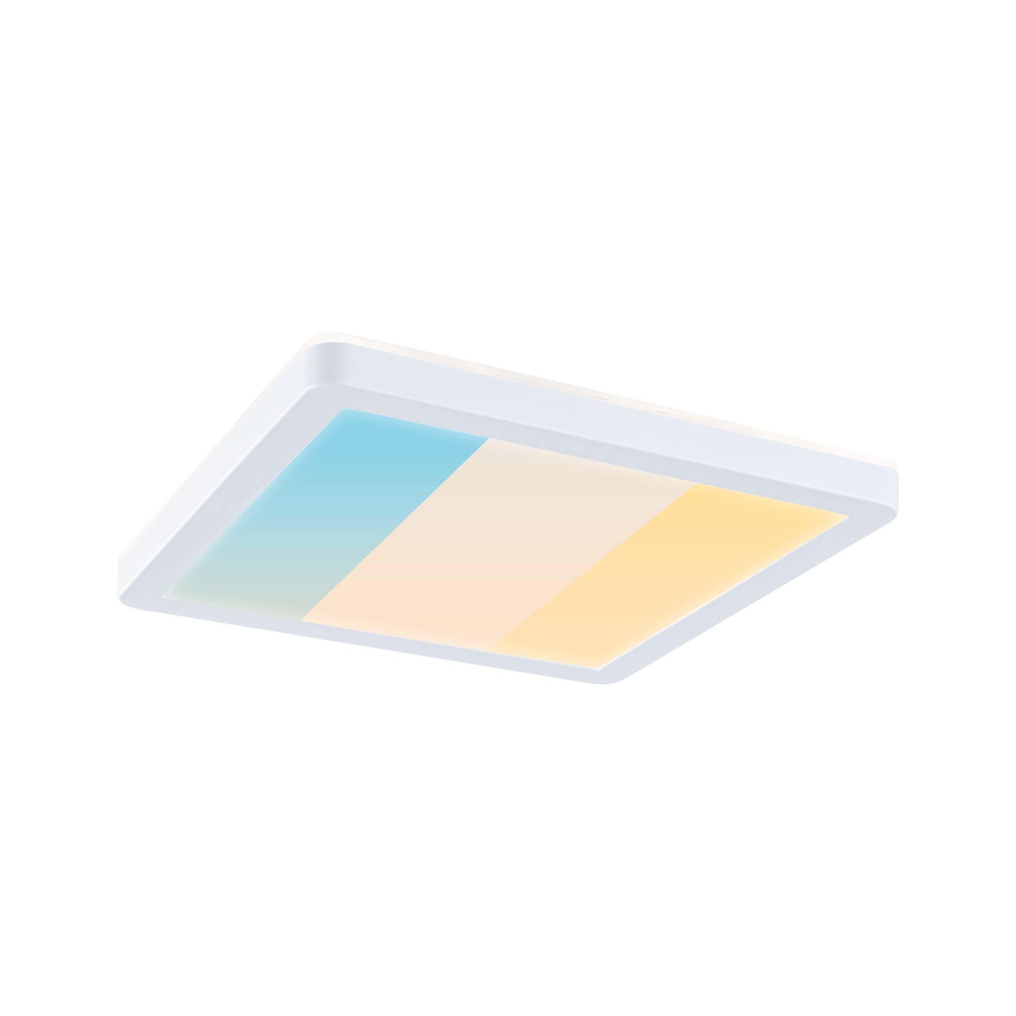 Panneau LED Atria Shine White Select IP44 carré 190x190mm 8W 1160lm 3000 - 6500K Blanc Plafonnier LED rectangulaire avec cadre blanc et dégradé de température de couleur réglable