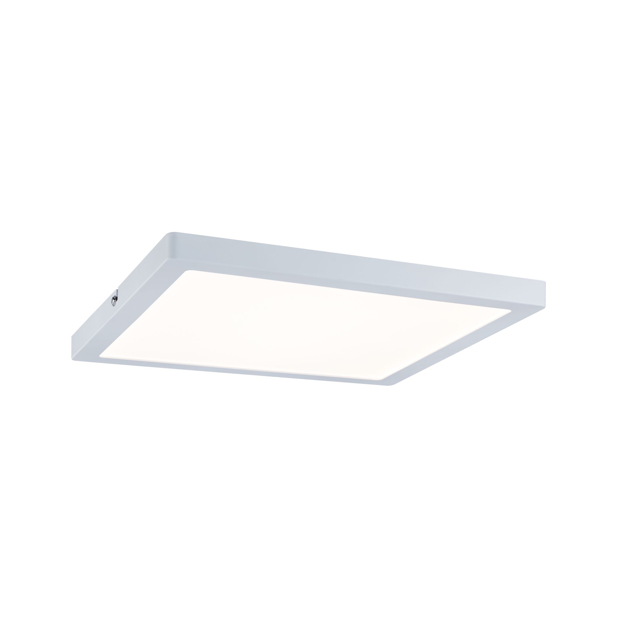 Plafonnier LED blanc plat au design carré avec diffusion lumineuse uniforme pour intérieurs modernes