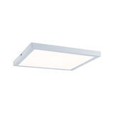 Plafonnier LED blanc plat au design carré avec diffusion lumineuse uniforme pour intérieurs modernes