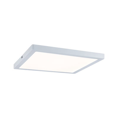 Plafonnier LED blanc plat au design carré avec diffusion lumineuse uniforme pour intérieurs modernes