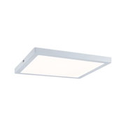 Plafonnier LED blanc plat au design carré avec diffusion lumineuse uniforme pour intérieurs modernes
