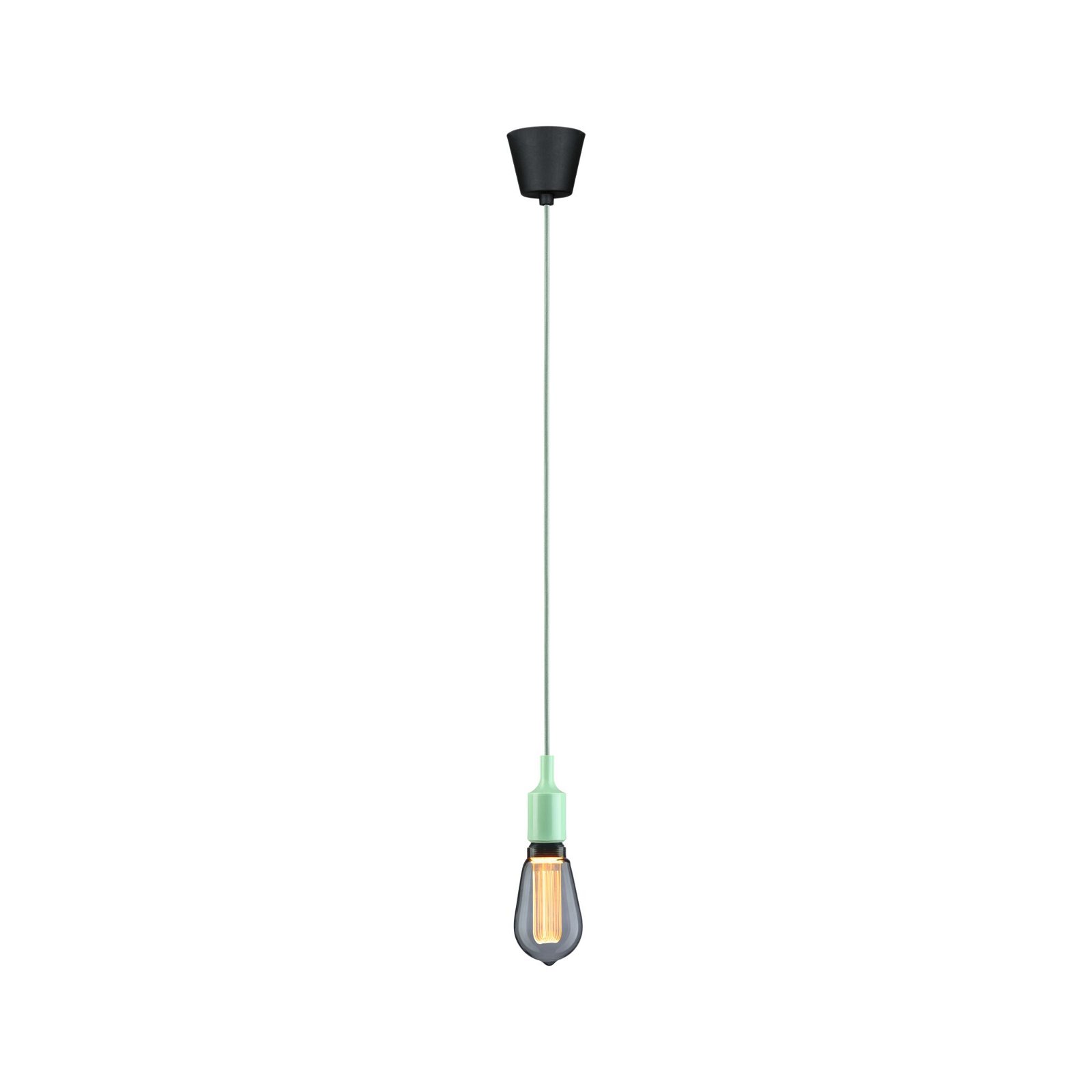 Neordic Pendant luminaire Ketil E27 max. 60W Light green/Black dimmable Silicone/Plastic