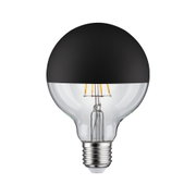 LED-pære med sort mat overflade øverst, energibesparende lampe til boligbelysning