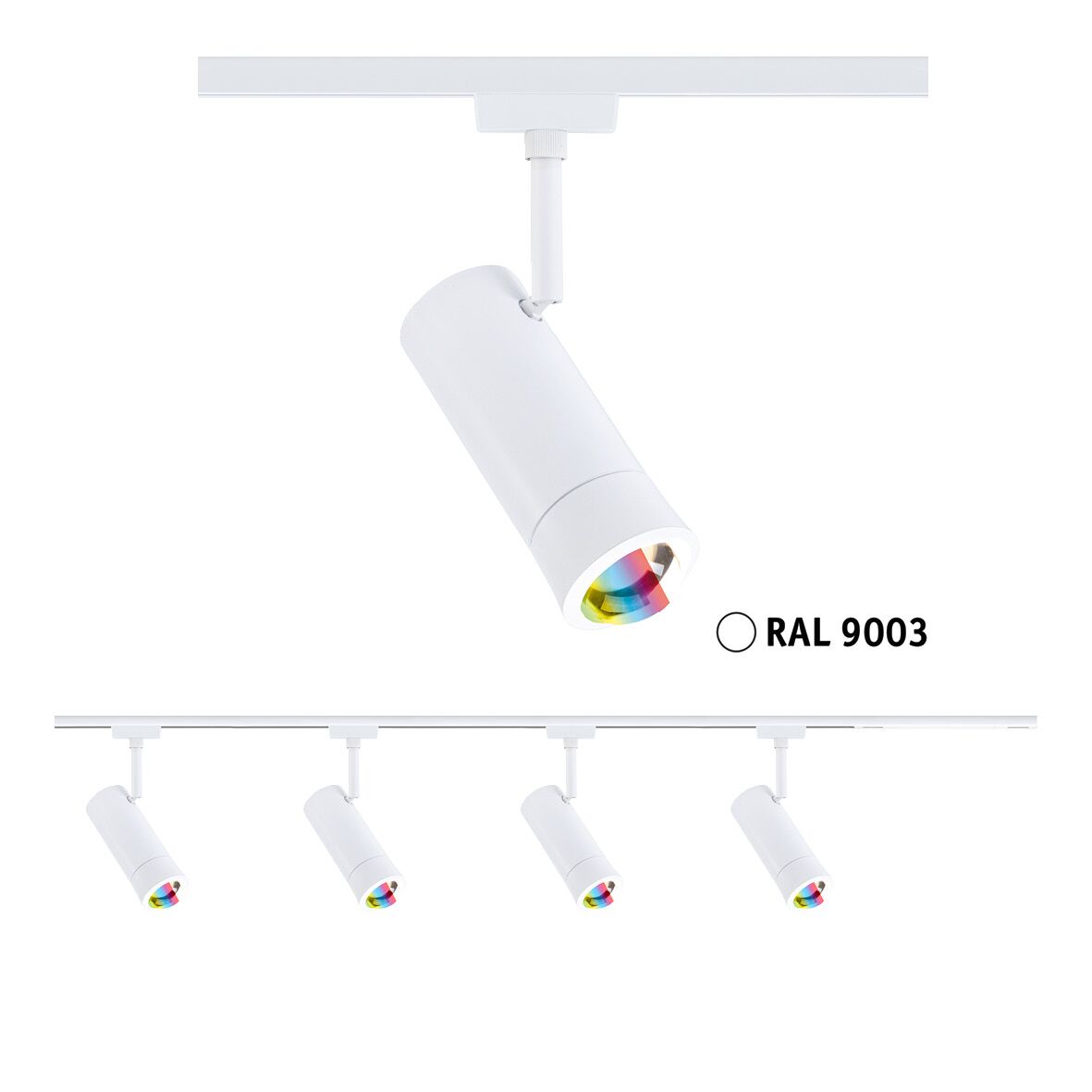 URail Rail spot Smart Home Zigbee 3.0 Tarie Starter set Middle feed 4x4,5W 230V Signal white